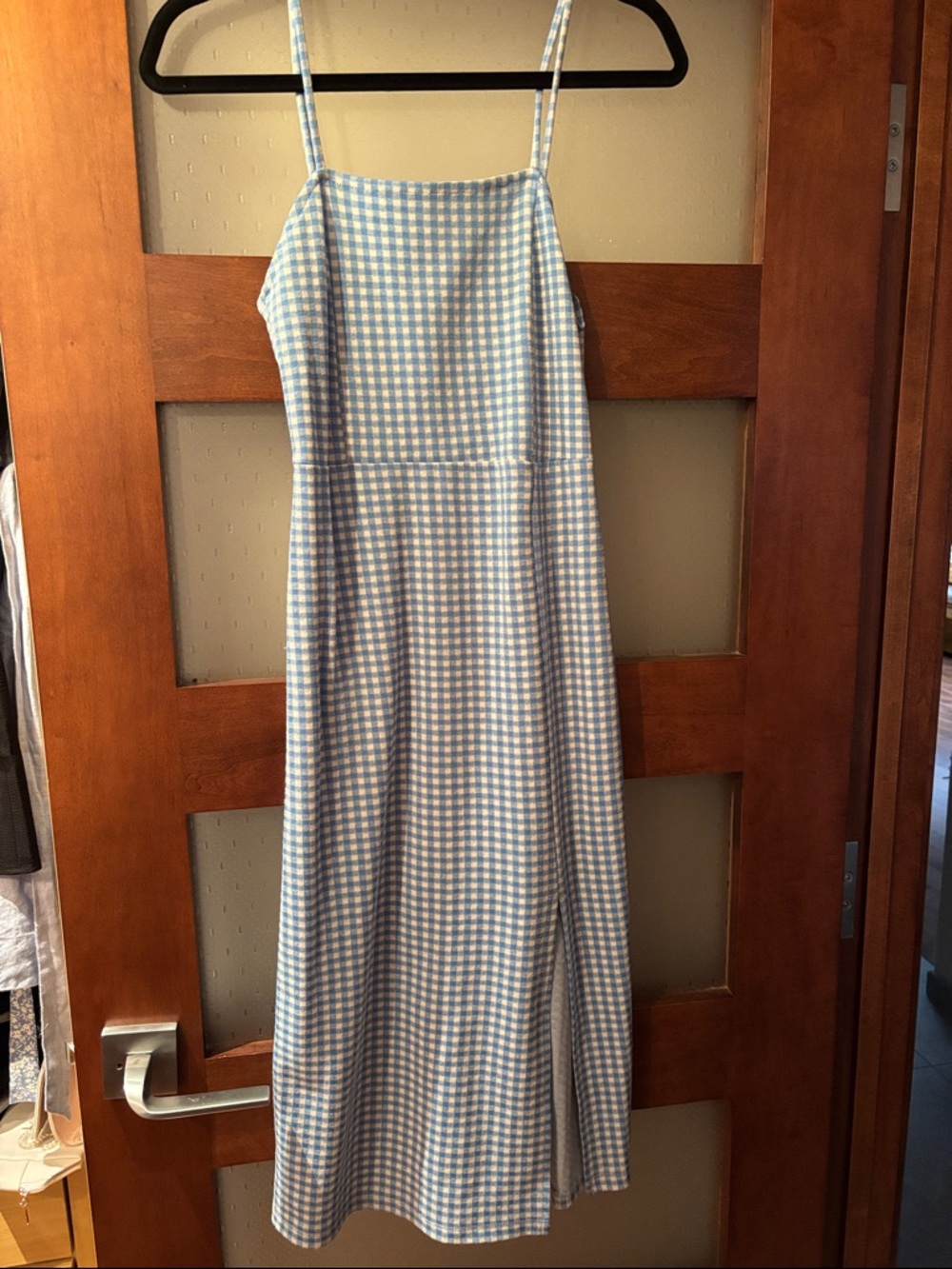 Zara Blue and White Gingham Dress